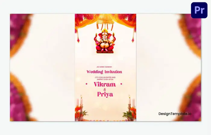 Beautiful 3D Invitation for Hindu Wedding Instagram Story